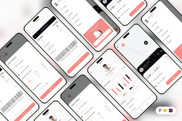 Public Transport Mobile App UI Kit