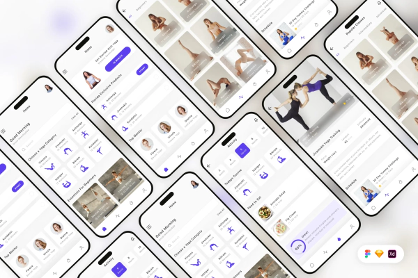 Online Yoga Mobile App UI Kit