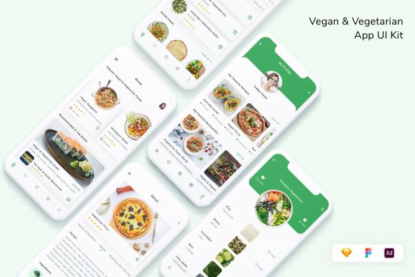 Vegan & Vegetarian App UI Kit