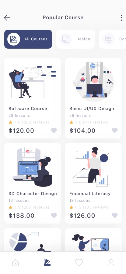 Online Academy Mobile App UI Kit - Screenshot 3