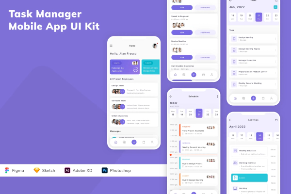 Task Manager Mobile App UI Kit