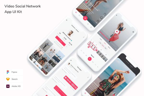 Video Social Network App UI Kit