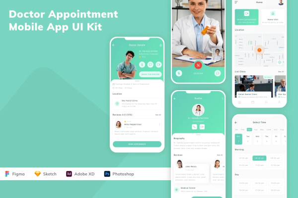 Doctor Appointment Mobile App UI Kit