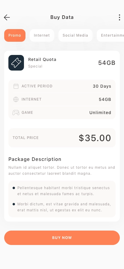 Internet Provider Mobile App UI Kit - Screenshot 5