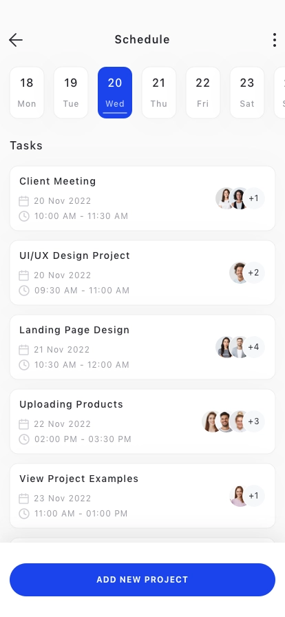 Project & Task Tracker Mobile App UI Kit - Screenshot 2