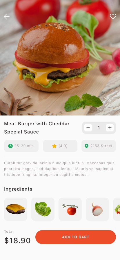 Food Delivery Mobile App UI Kit - Screenshot 3