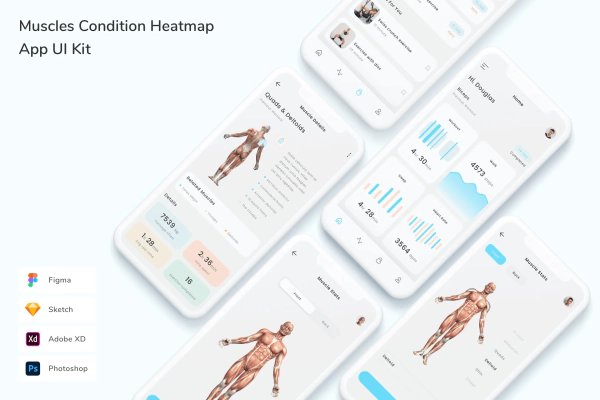 Muscles Condition Heatmap App UI Kit