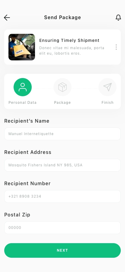 Shipping Calculator Mobile App UI Kit - Screenshot 3
