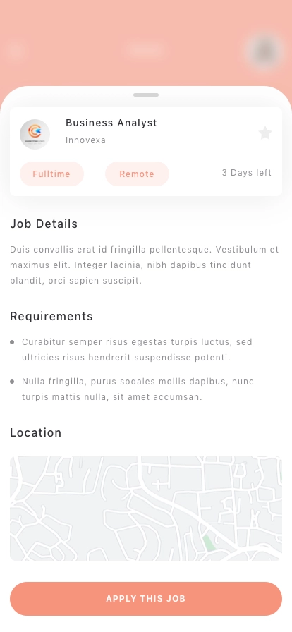 Hiring Platform Mobile App UI Kit - Screenshot 3
