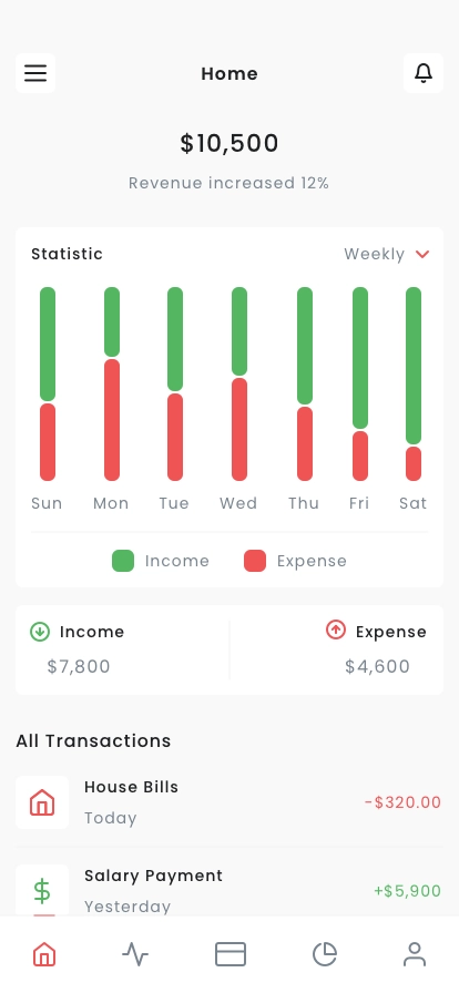 Finance Mobile App UI Kit - Screenshot 1