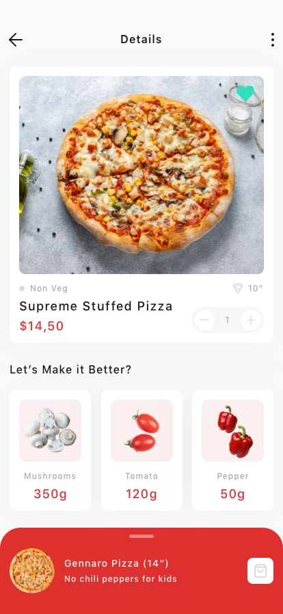Pizza Delivery Mobile App UI Kit - Screenshot 3