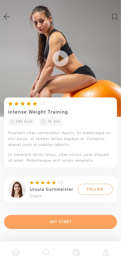 Fitness Mobile App UI Kit - Screenshot 2