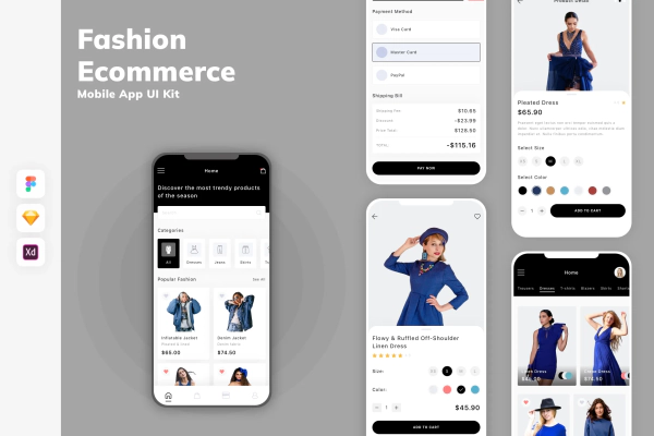 Fashion Ecommerce Mobile App UI Kit