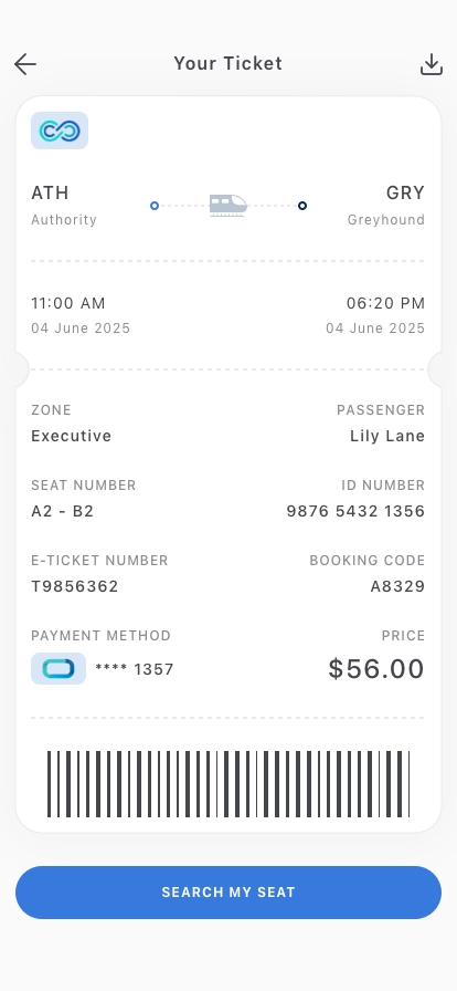 AI Train Ticket Mobile App UI Kit - Screenshot 2