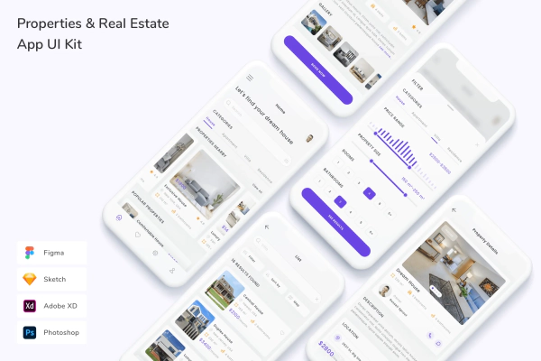 Properties & Real Estate App UI Kit