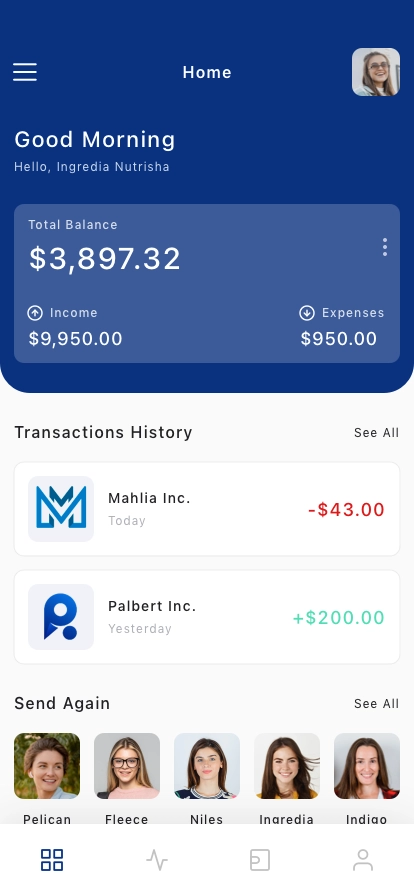Budget Tracker Mobile App UI Kit - Screenshot 1