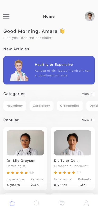 Medical & Doctor Mobile App UI Kit - Screenshot 2