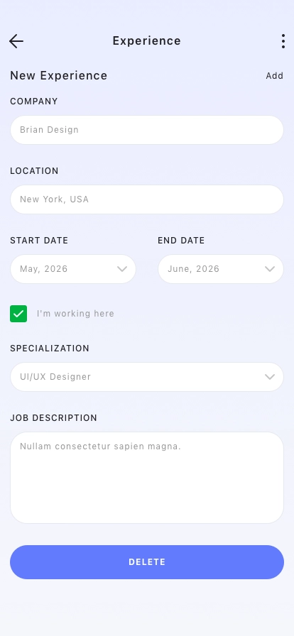 Job Search Platform Mobile App UI Kit - Screenshot 4