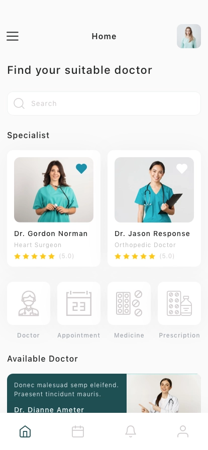 Doctor Consultant Mobile App UI Kit - Screenshot 1
