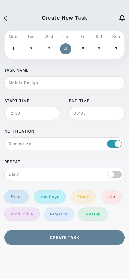 Task Scheduling Mobile App UI Kit - Screenshot 5