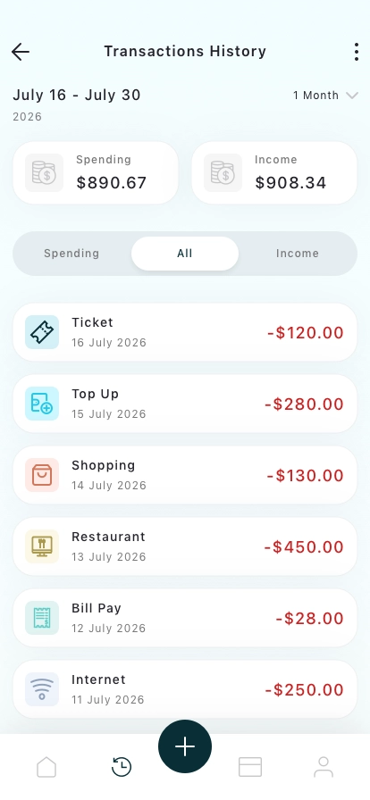 Money Management Mobile App UI Kit - Screenshot 2