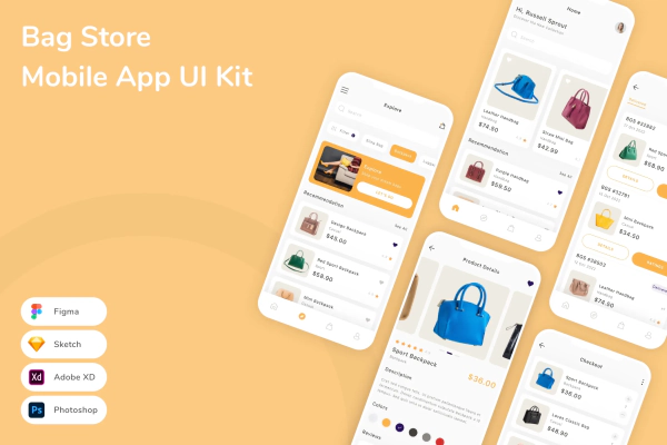Bag Store Mobile App UI Kit
