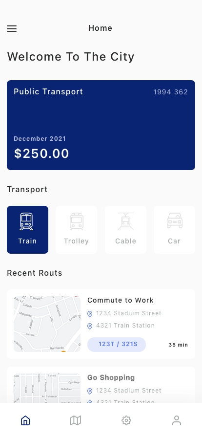 Public Transport Mobile App UI Kit - Screenshot 1