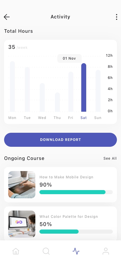 E-learning Mobile App UI Kit - Screenshot 3