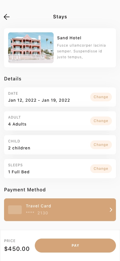 Hotel Booking Mobile App UI Kit - Screenshot 5
