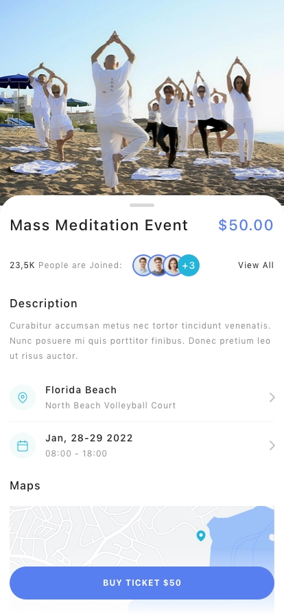Event Finder Mobile App UI Kit - Screenshot 5