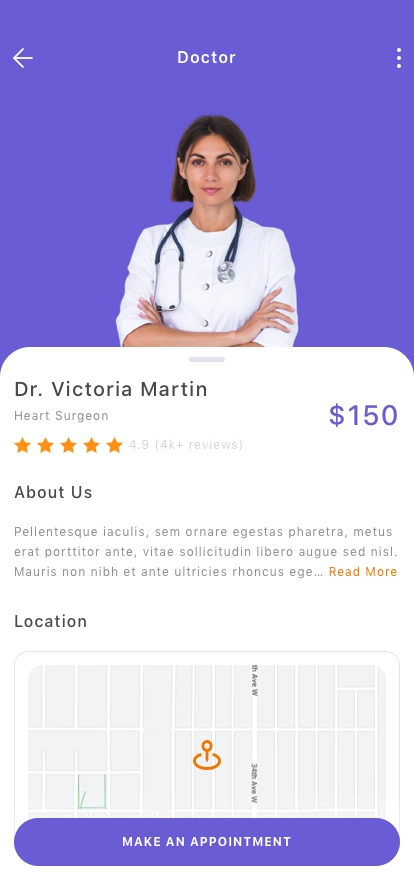 Doctor Appointment Mobile App UI Kit - Screenshot 3