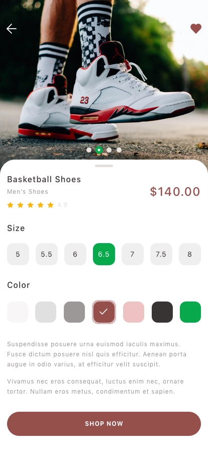 Shoe Store Mobile App UI Kit - Screenshot 2