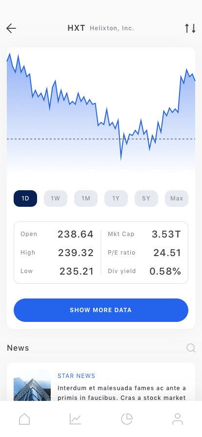 Stock Market Mobile App UI Kit - Screenshot 5