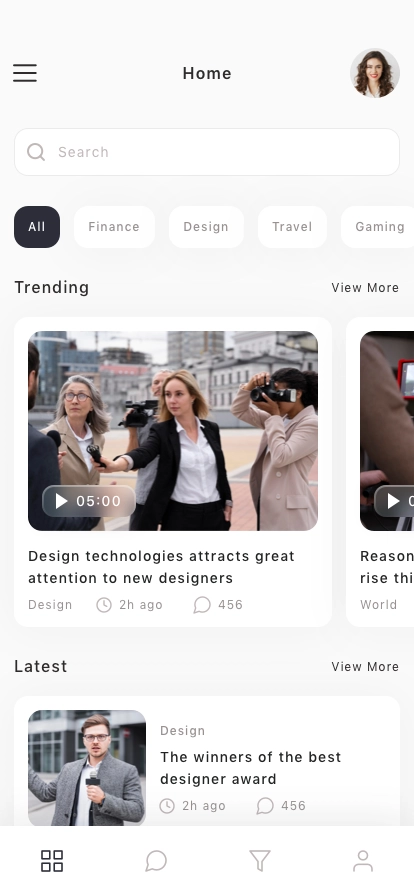 AI News & Blog Mobile App UI Kit - Screenshot 2