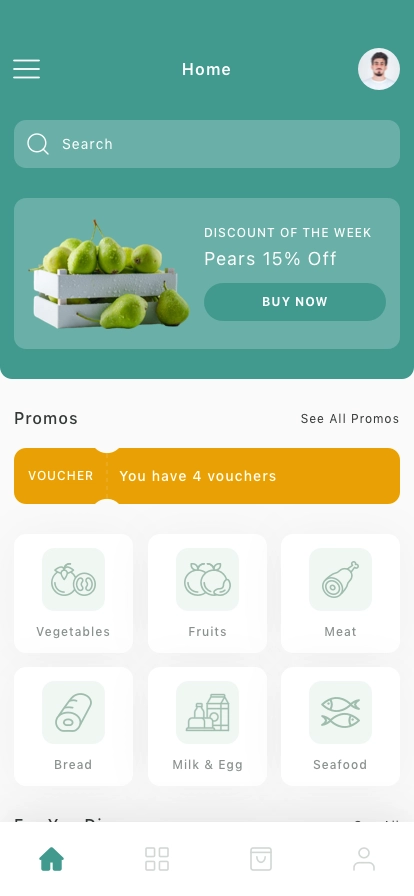 Grocery Mobile App UI Kit - Screenshot 1