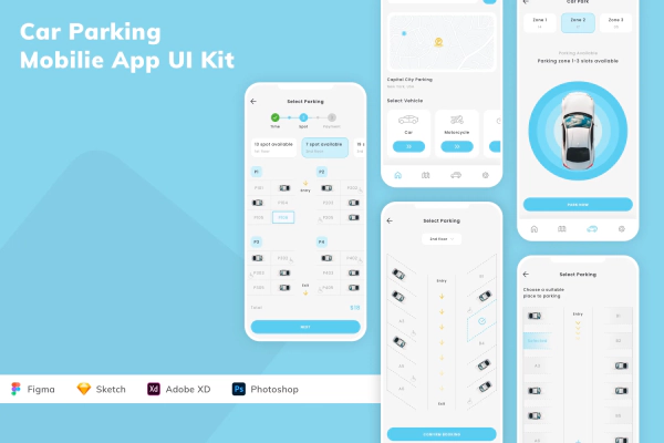 Car Parking Mobilie App UI Kit