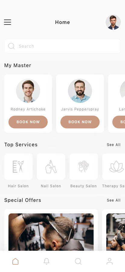 Salon Appointment Mobile App UI Kit - Screenshot 1