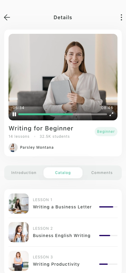 Language Learning Mobile App UI Kit - Screenshot 3