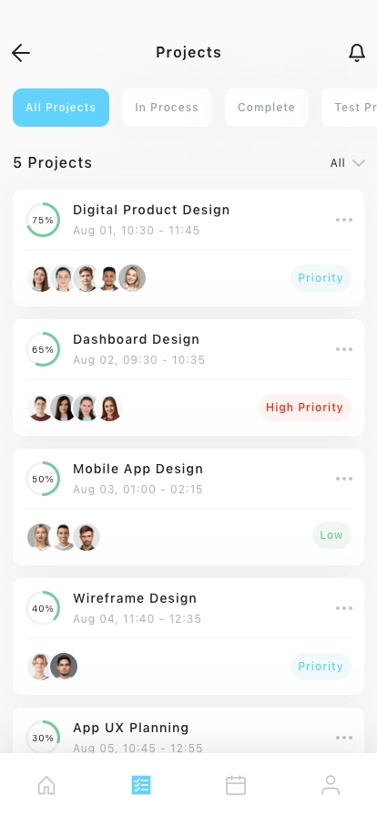 Project Management Mobile App UI Kit - Screenshot 3