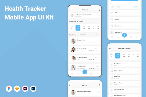 Health Tracker Mobile App UI Kit