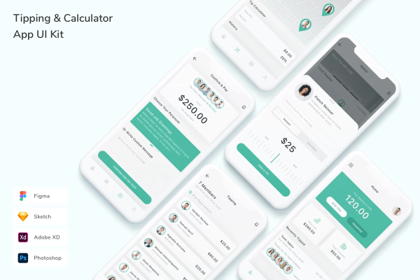 Tipping & Calculator App UI Kit