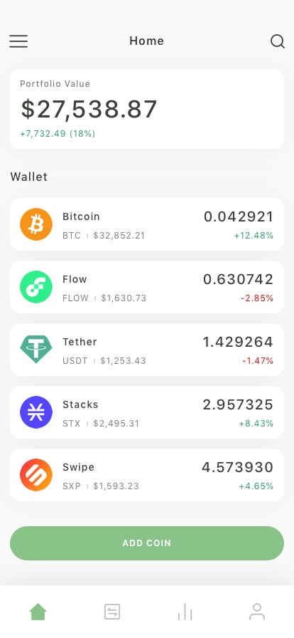 Crypto Wallet Mobile App UI Kit - Screenshot 2
