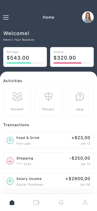 Personal Invest Planner Mobile App UI Kit - Screenshot 1
