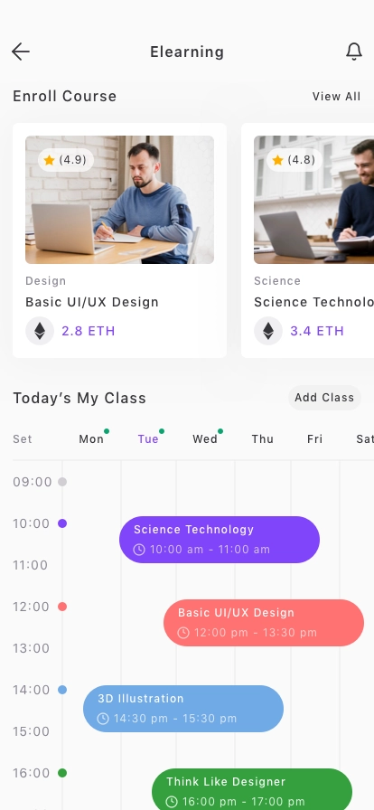 eLearning App UI Kit - Screenshot 2