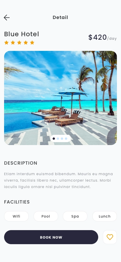 Hotel Find & Booking Mobile App UI Kit - Screenshot 5