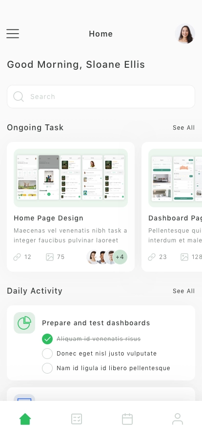 Productivity Mobile App UI Kit - Screenshot 1