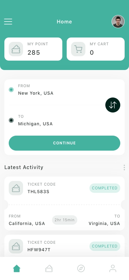 Train Ticket Mobile App UI Kit - Screenshot 1