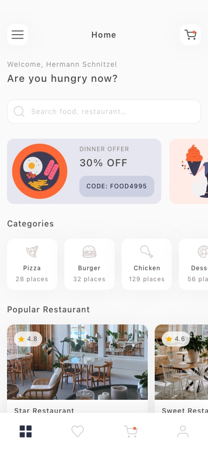 Multivendor Food Mobile App UI Kit - Screenshot 3