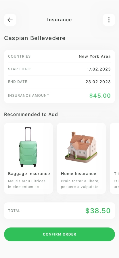 Insurance Mobile App UI Kit - Screenshot 5