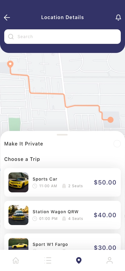 Ride Sharing Mobile App UI Kit - Screenshot 3